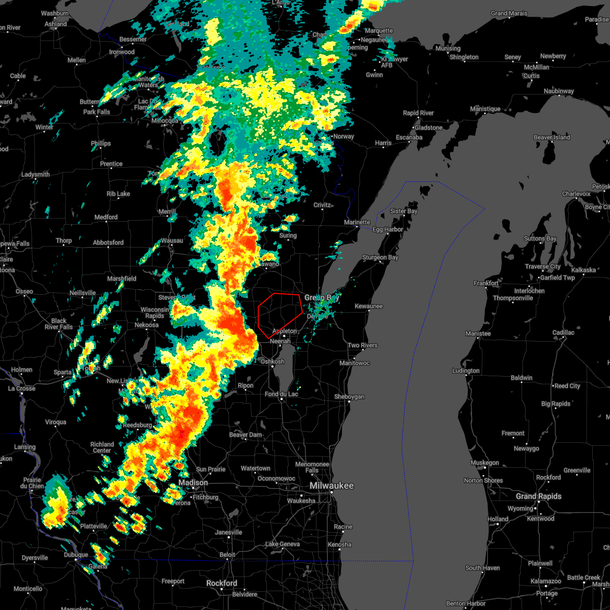 Interactive Hail Maps Hail Map for Appleton, WI