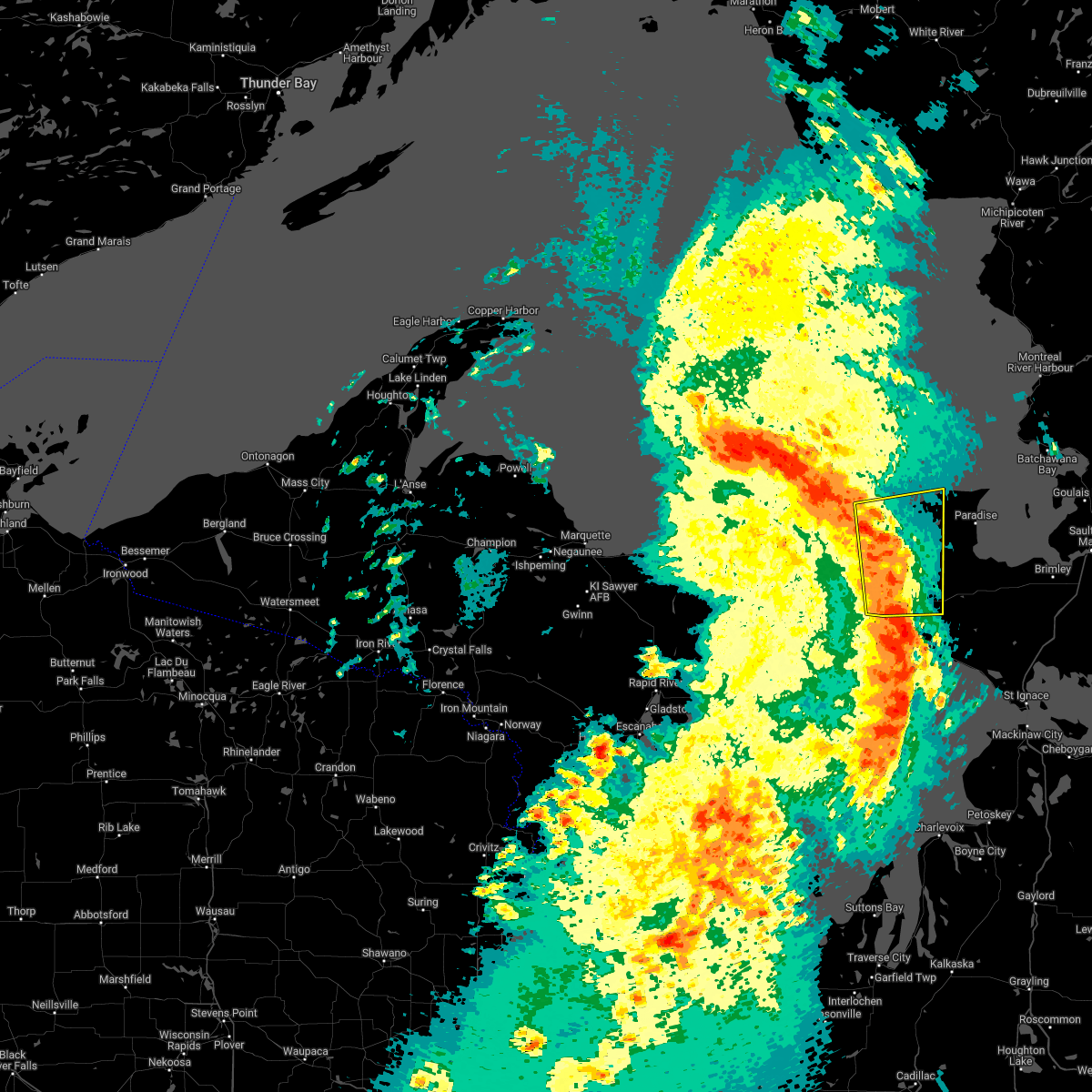 Interactive Hail Maps Hail Map for Newberry, MI