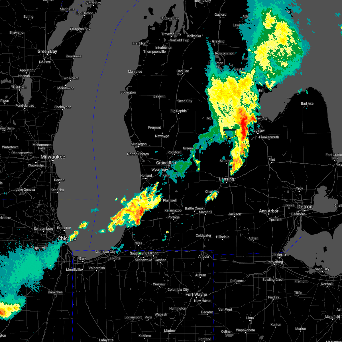 Interactive Hail Maps Hail Map for Breckenridge, MI