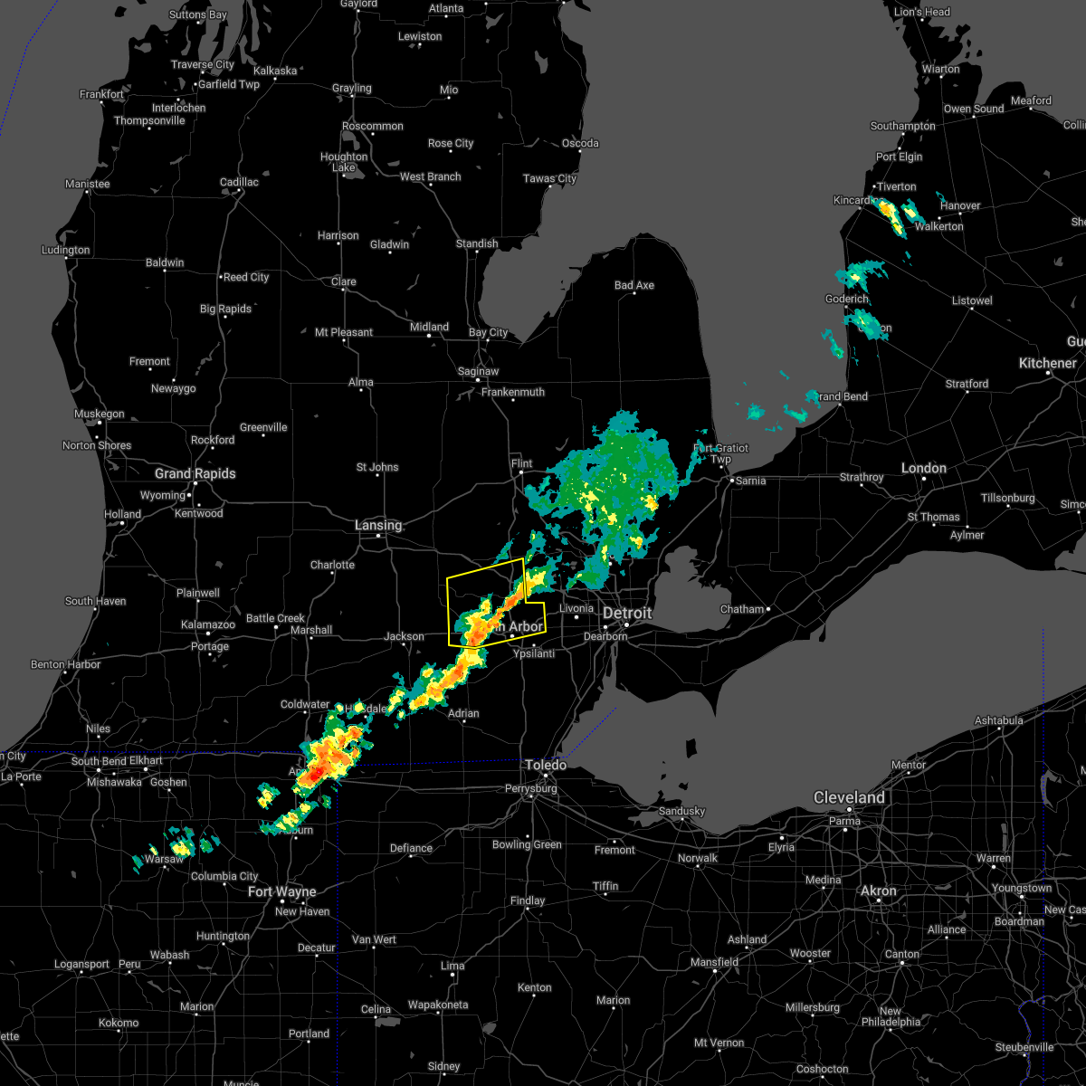 Interactive Hail Maps Hail Map for Brighton, MI