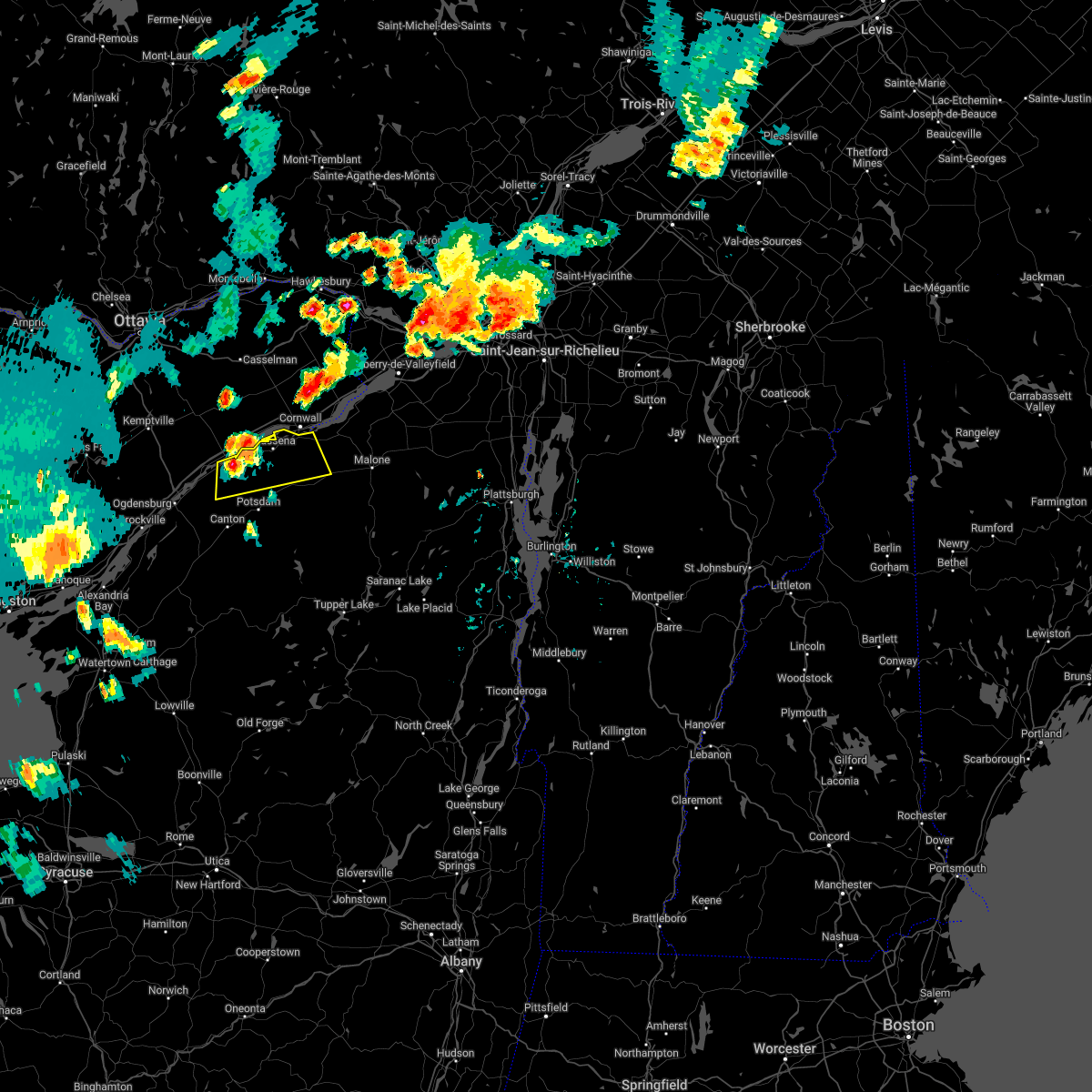 Interactive Hail Maps Hail Map for Waddington, NY