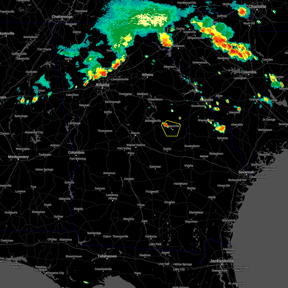 Interactive Hail Maps Hail Map for Tennille, GA