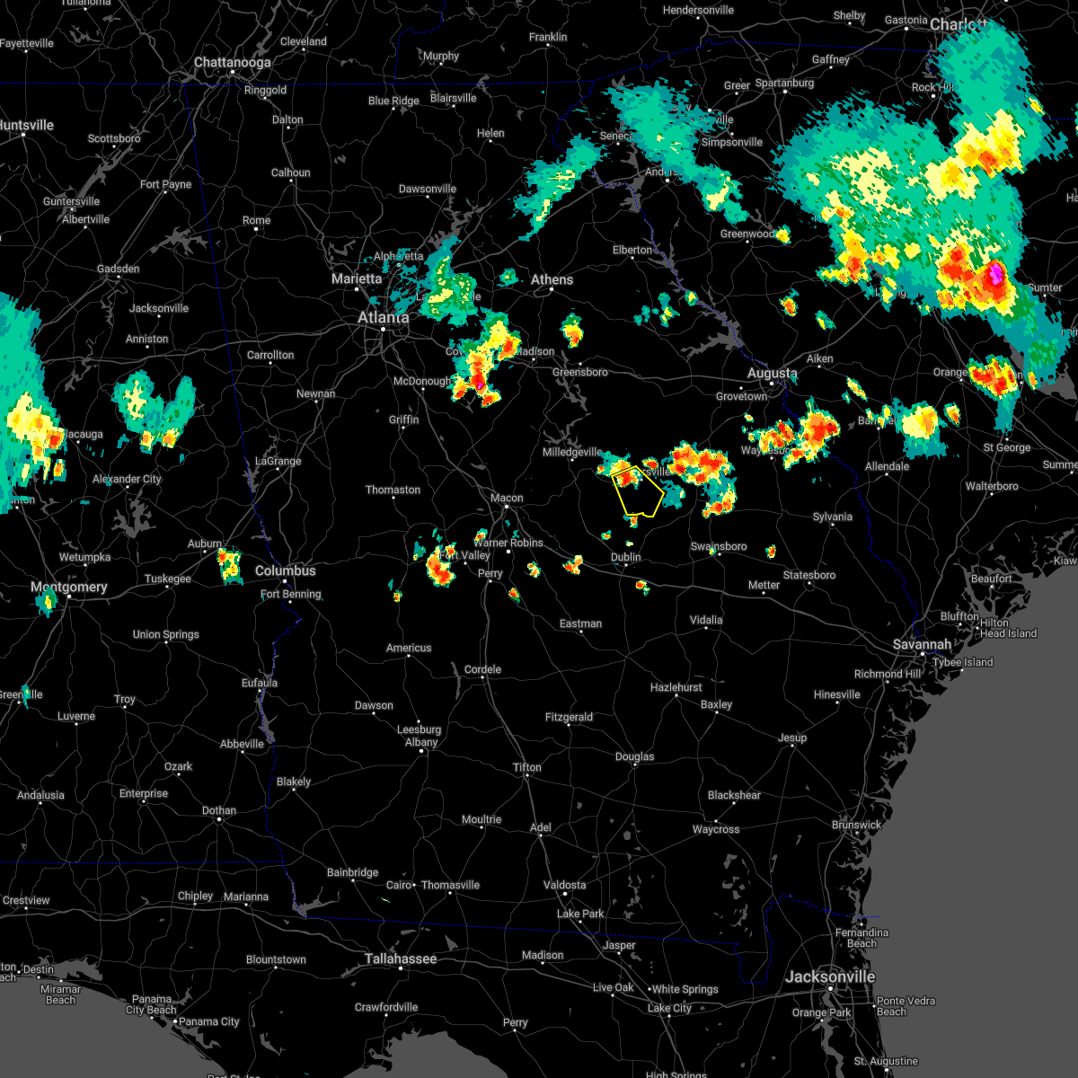 Interactive Hail Maps Hail Map for Tennille, GA