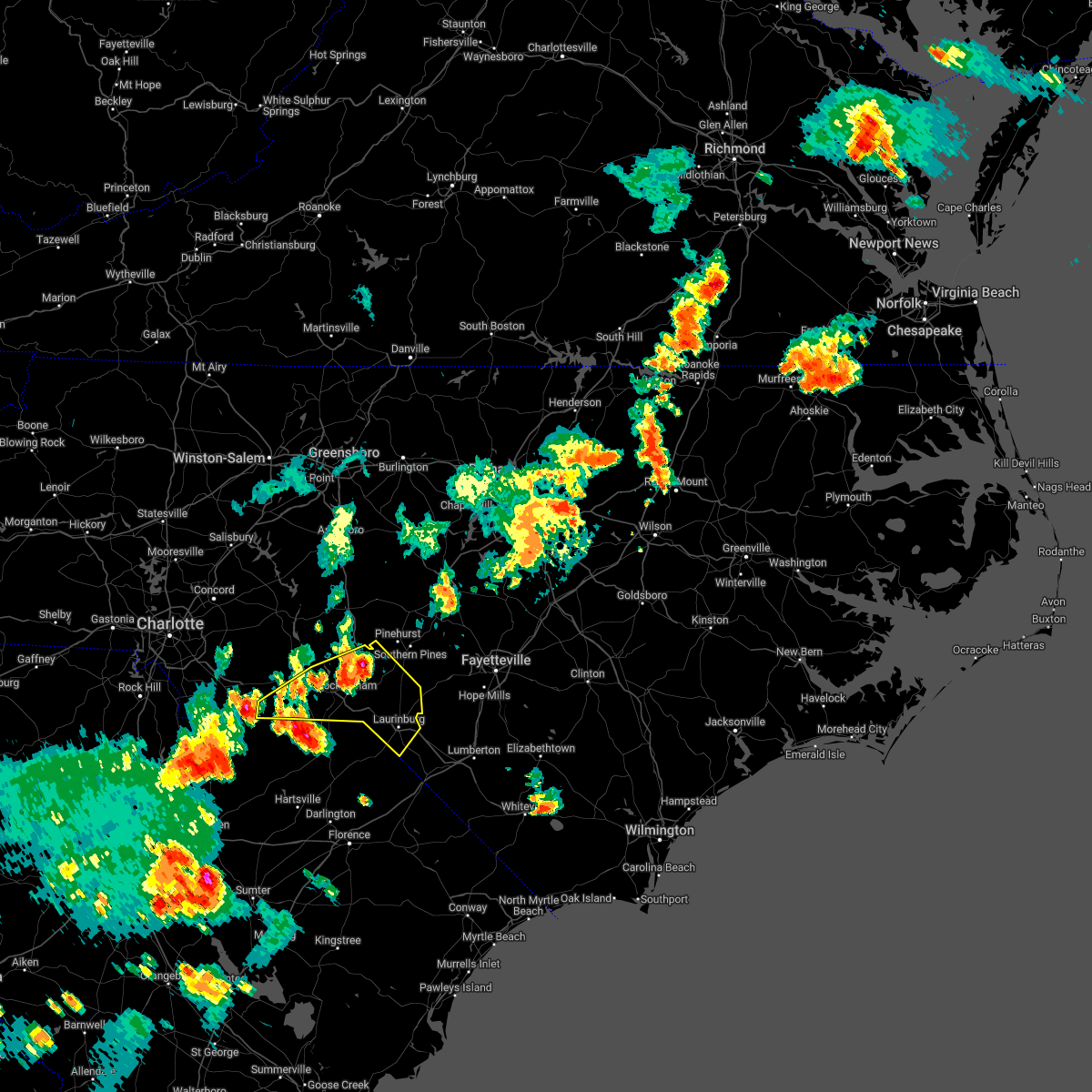 Interactive Hail Maps Hail Map for Rockingham, NC