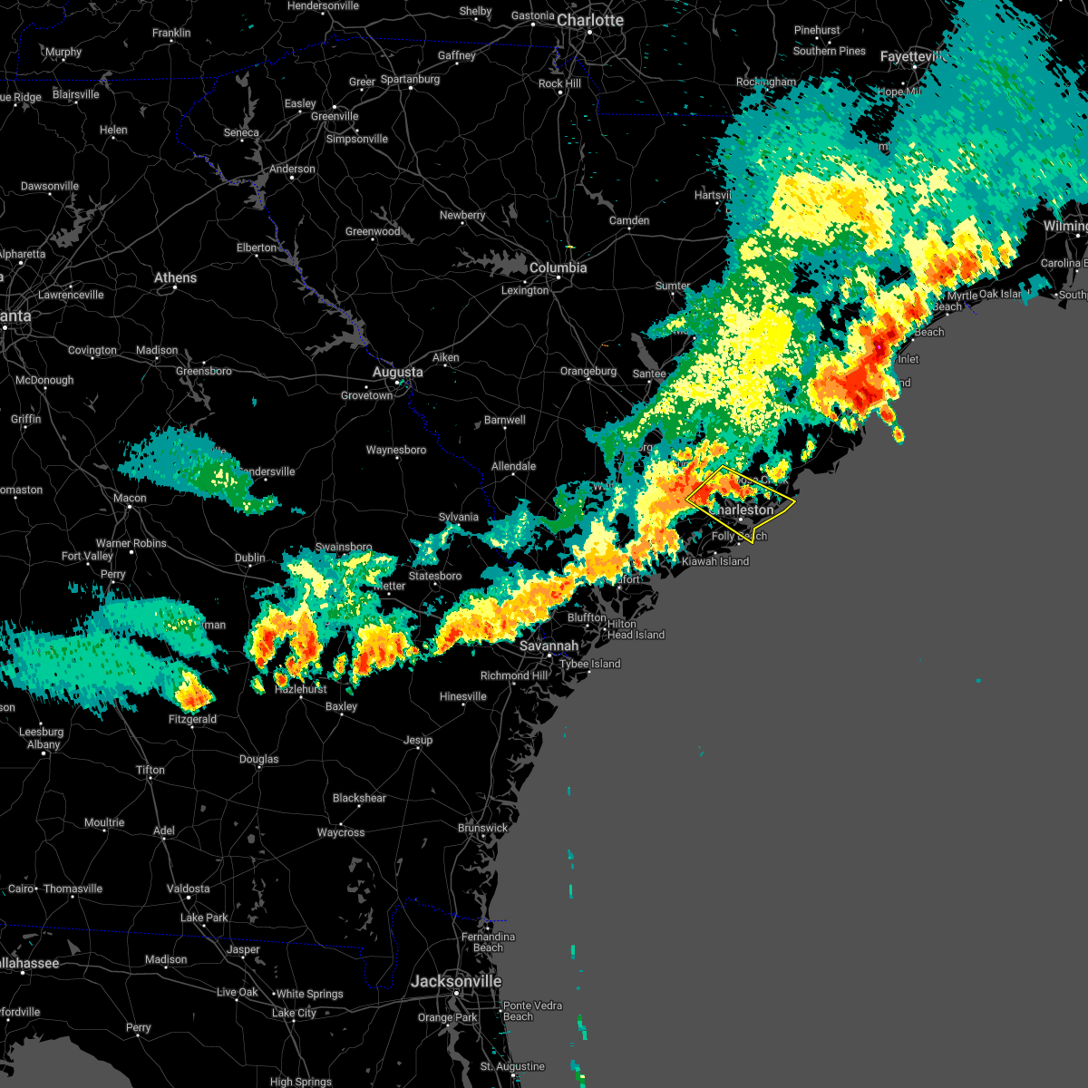 Interactive Hail Maps Hail Map for Ladson, SC