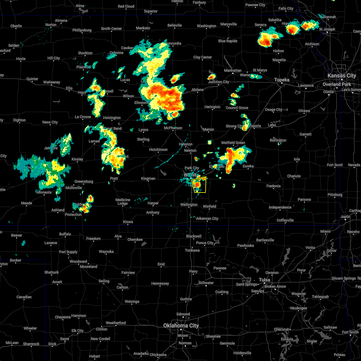 Interactive Hail Maps Hail Map for Wichita, KS