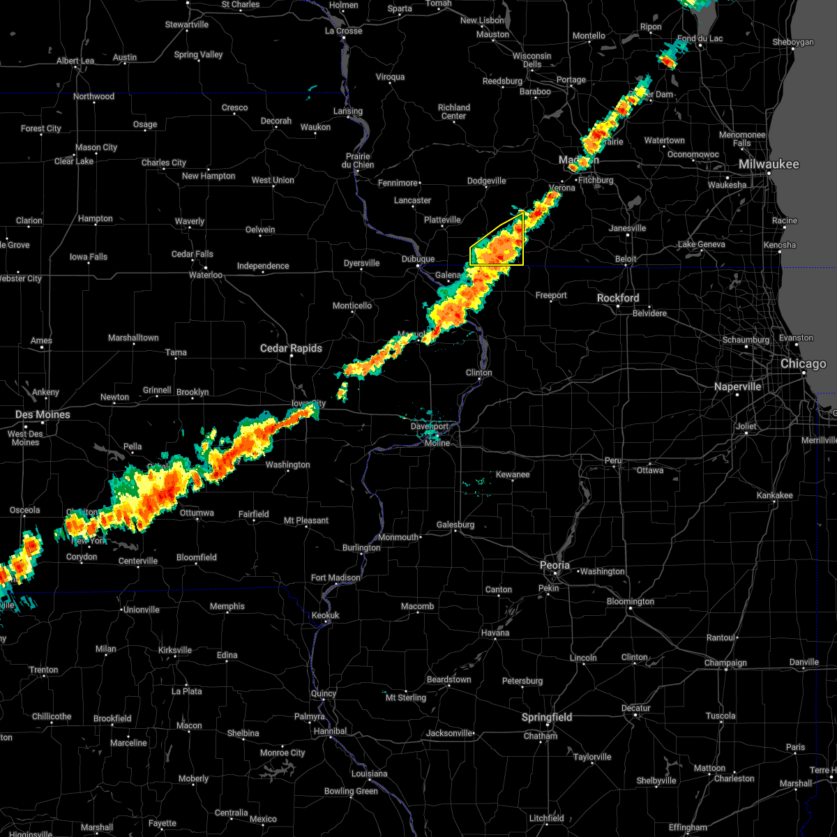 Interactive Hail Maps Hail Map for Shullsburg, WI