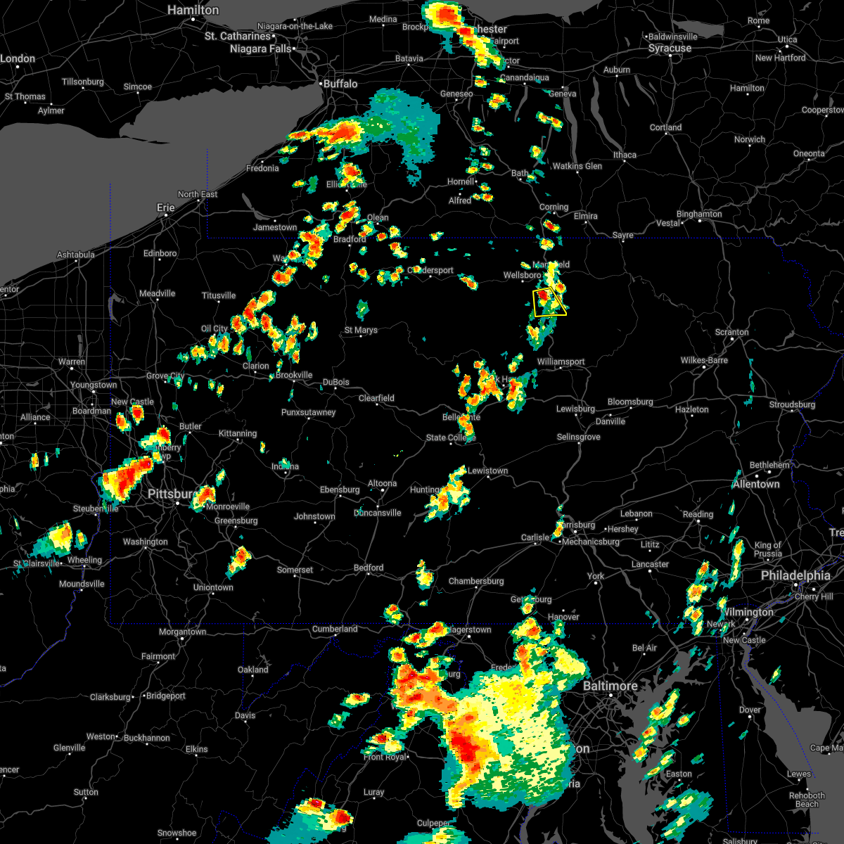 Interactive Hail Maps Hail Map for Blossburg, PA