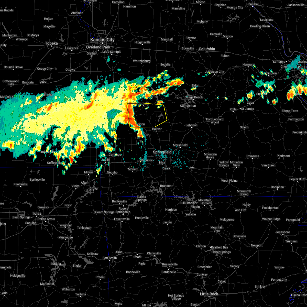 Interactive Hail Maps Hail Map for Weaubleau, MO