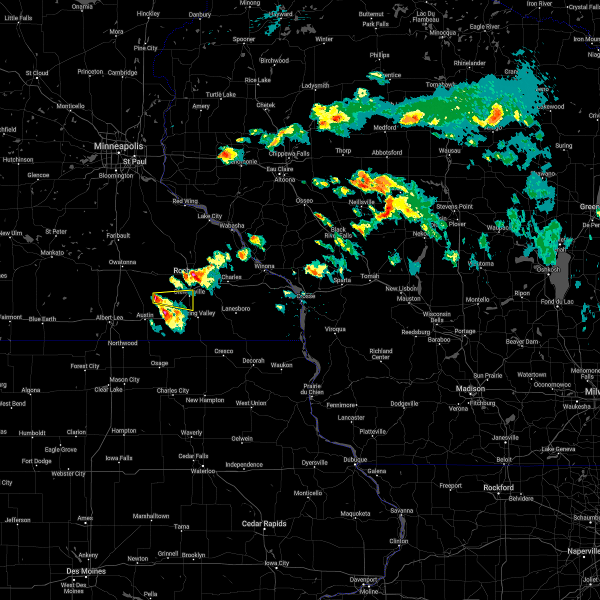 Interactive Hail Maps Hail Map for Rochester, MN