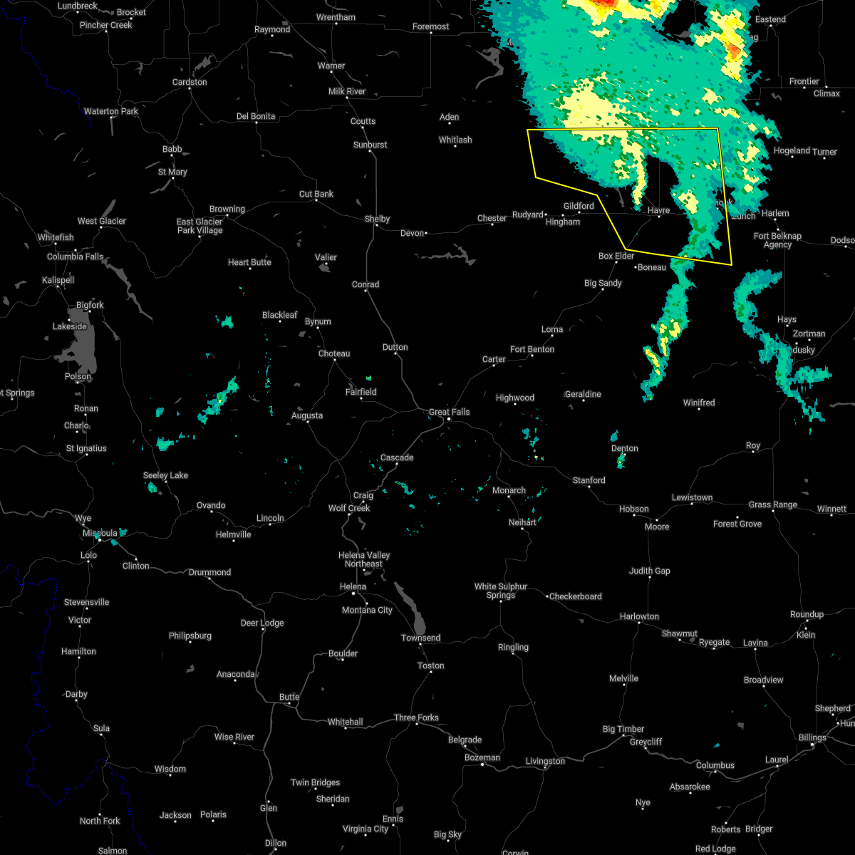 Interactive Hail Maps Hail Map for Chinook, MT