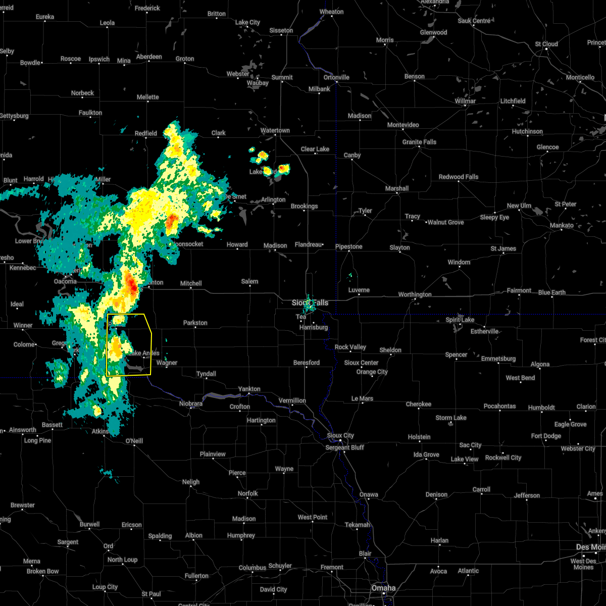 Interactive Hail Maps Hail Map for Geddes, SD