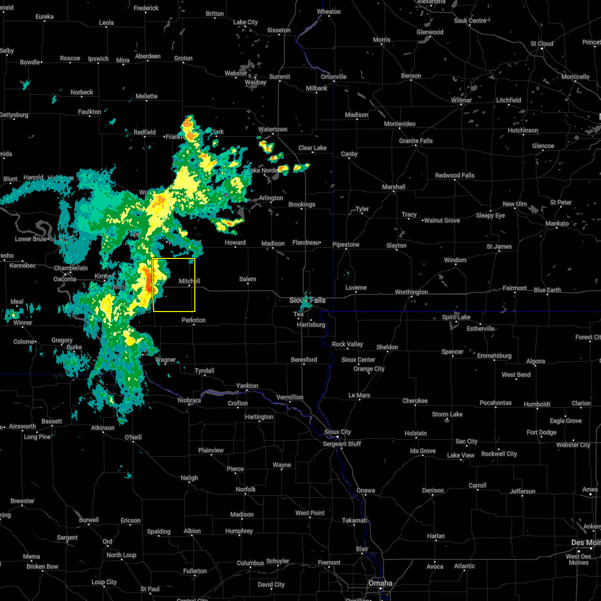 Interactive Hail Maps Hail Map for Loomis, SD