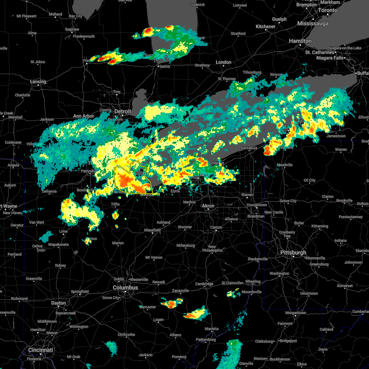 Interactive Hail Maps Hail Map for Fremont, OH