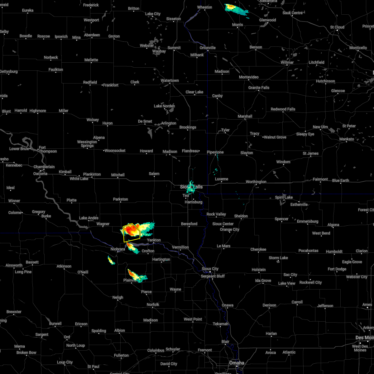 Interactive Hail Maps Hail Map for Tyndall, SD