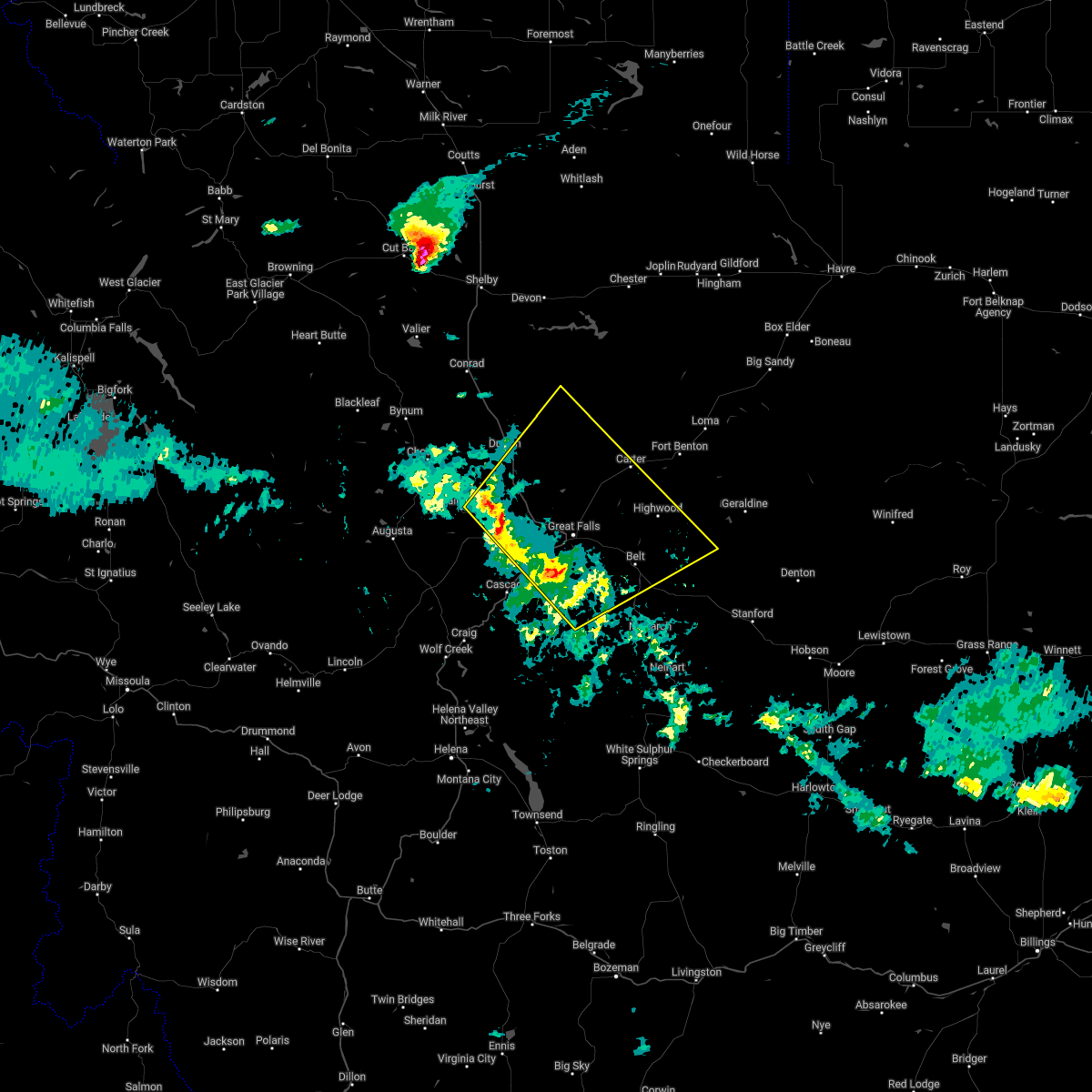Interactive Hail Maps Hail Map for Belt, MT