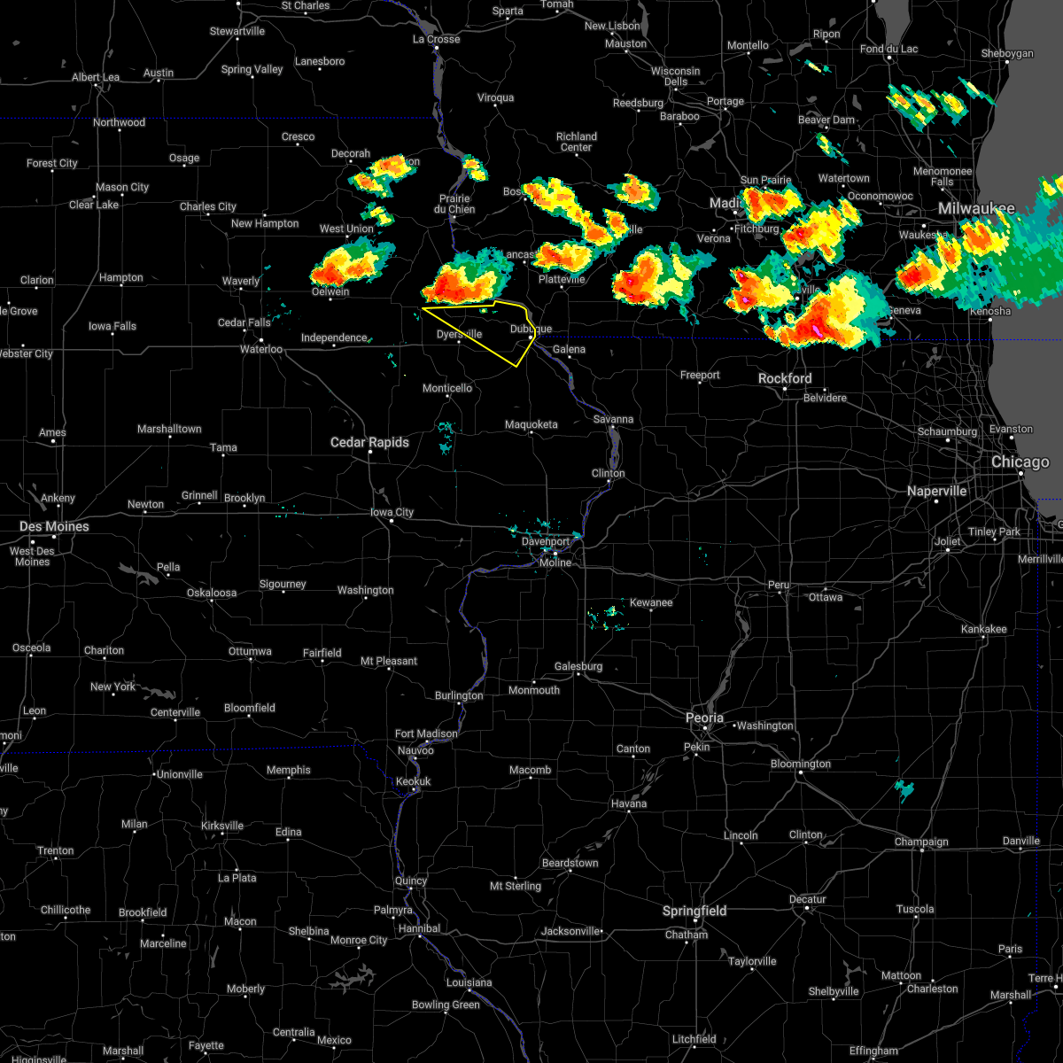 Interactive Hail Maps Hail Map for Dubuque, IA