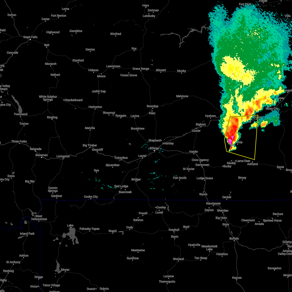 Interactive Hail Maps Hail Map for Rosebud, MT