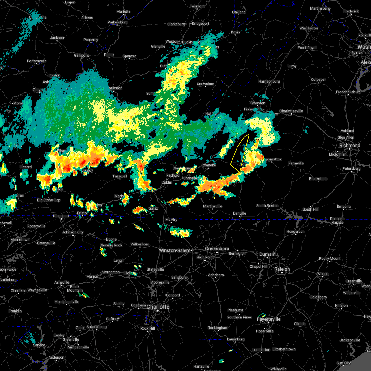 Interactive Hail Maps Hail Map for Bedford, VA