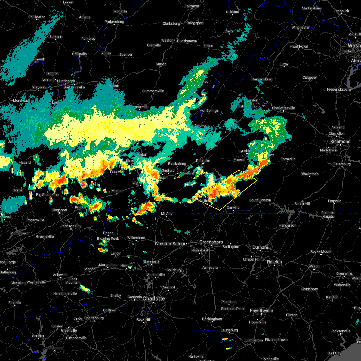 Interactive Hail Maps Hail Map for Bassett, VA