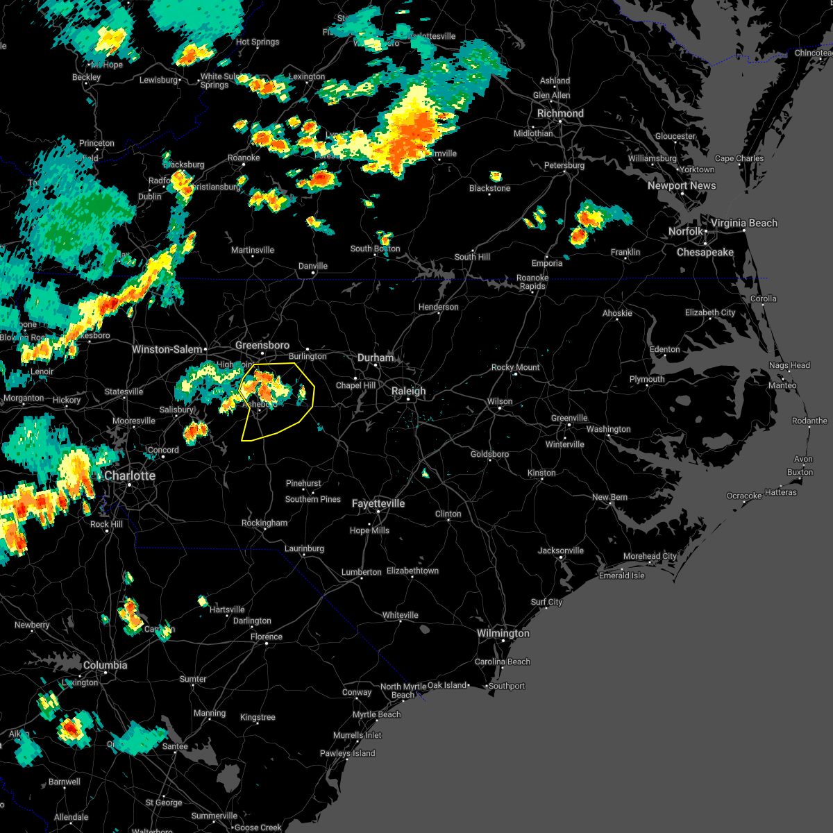 Interactive Hail Maps Hail Map for Randleman, NC