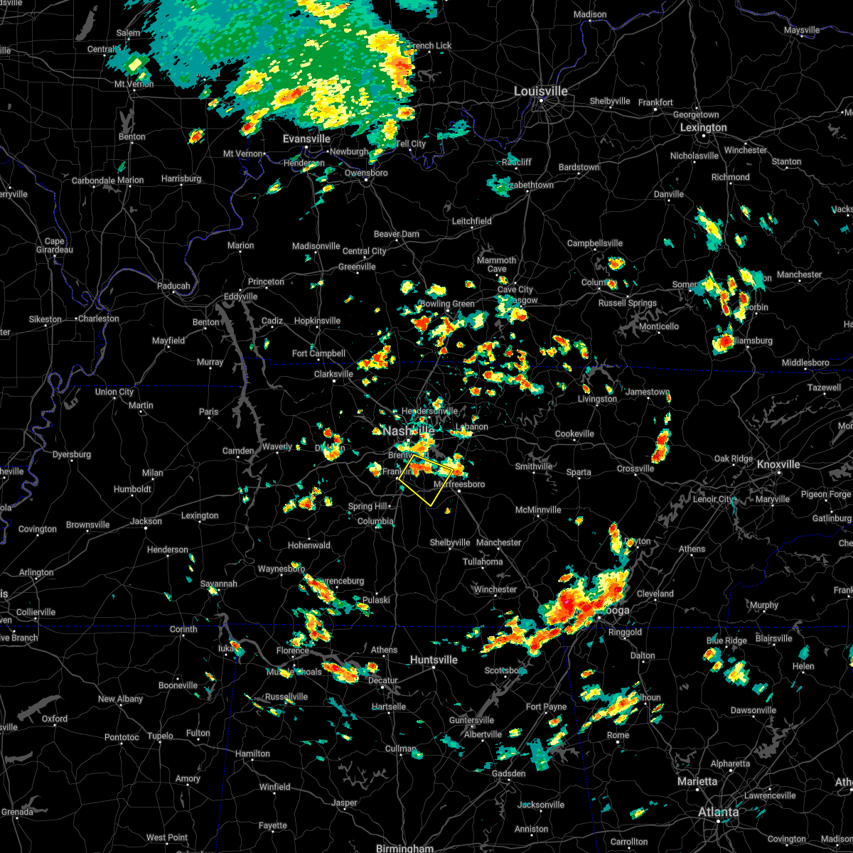 Interactive Hail Maps Hail Map for Nashville, TN