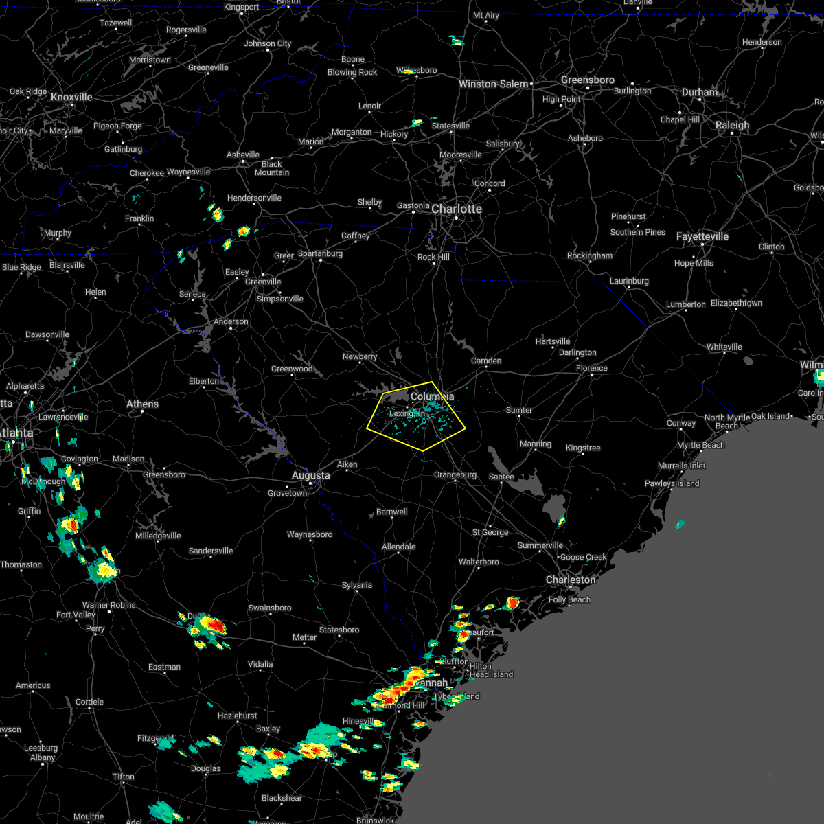 Interactive Hail Maps Hail Map for Lexington, SC