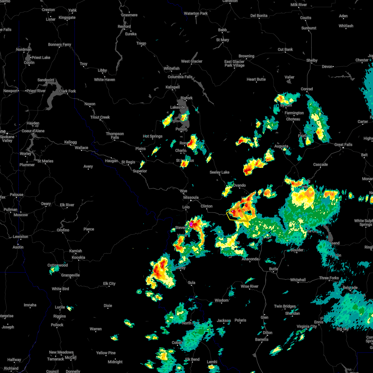 Interactive Hail Maps Hail Map for Drummond, MT