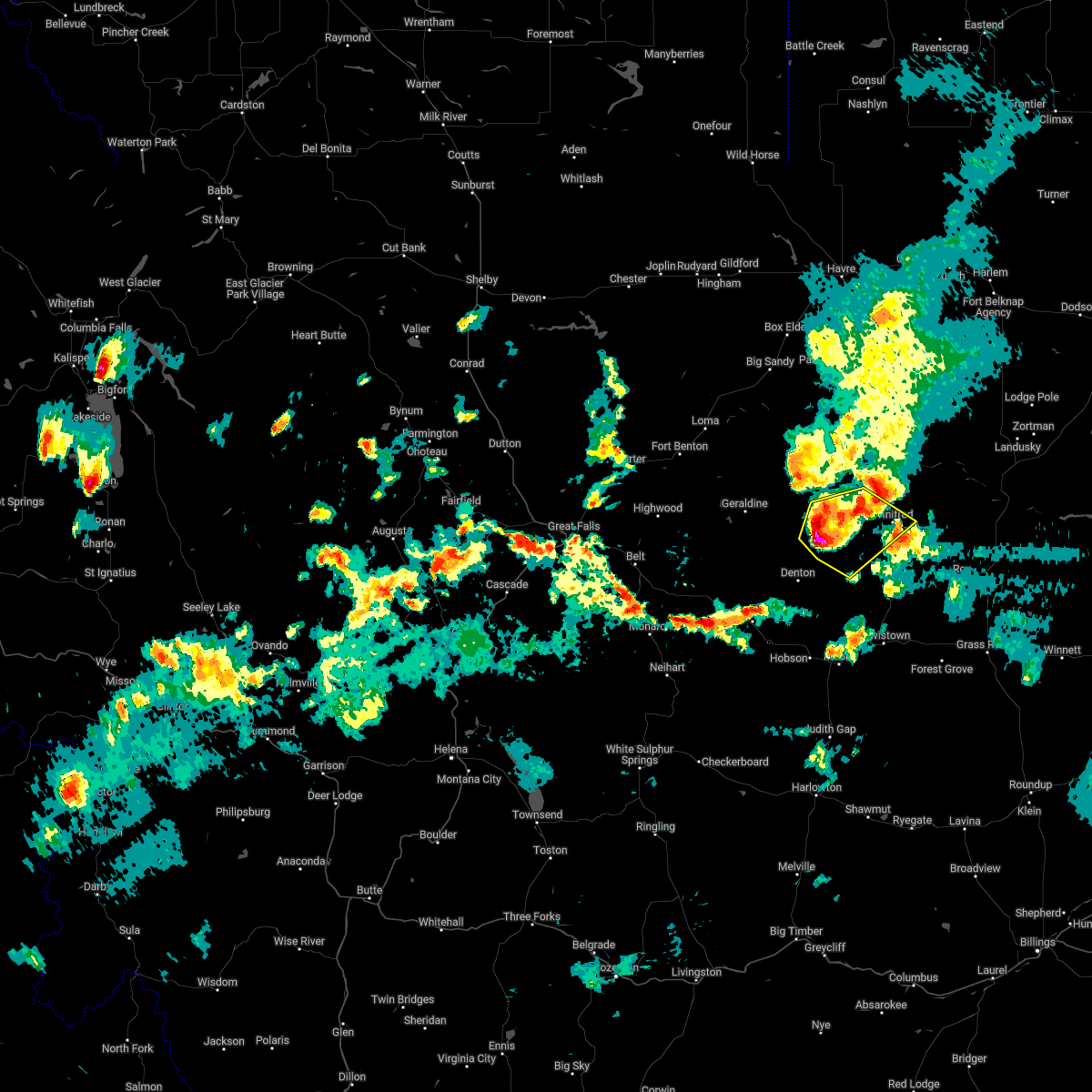 Interactive Hail Maps Hail Map for Winifred, MT
