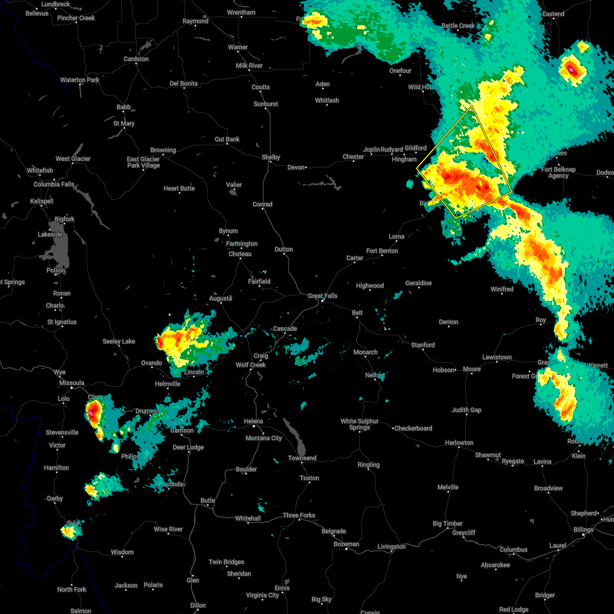 Interactive Hail Maps Hail Map for Box Elder, MT