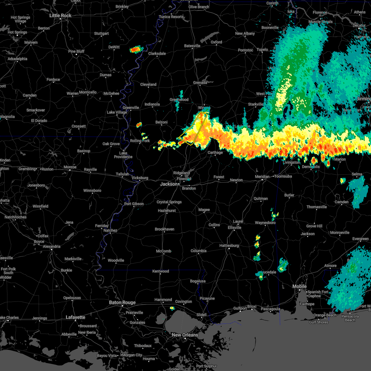 Interactive Hail Maps Hail Map for Vaiden, MS