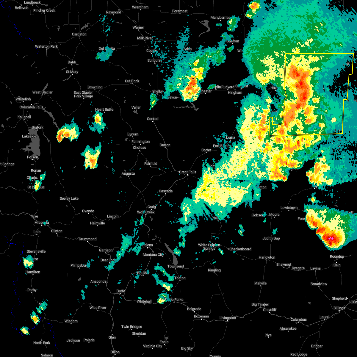 Interactive Hail Maps Hail Map for Chinook, MT
