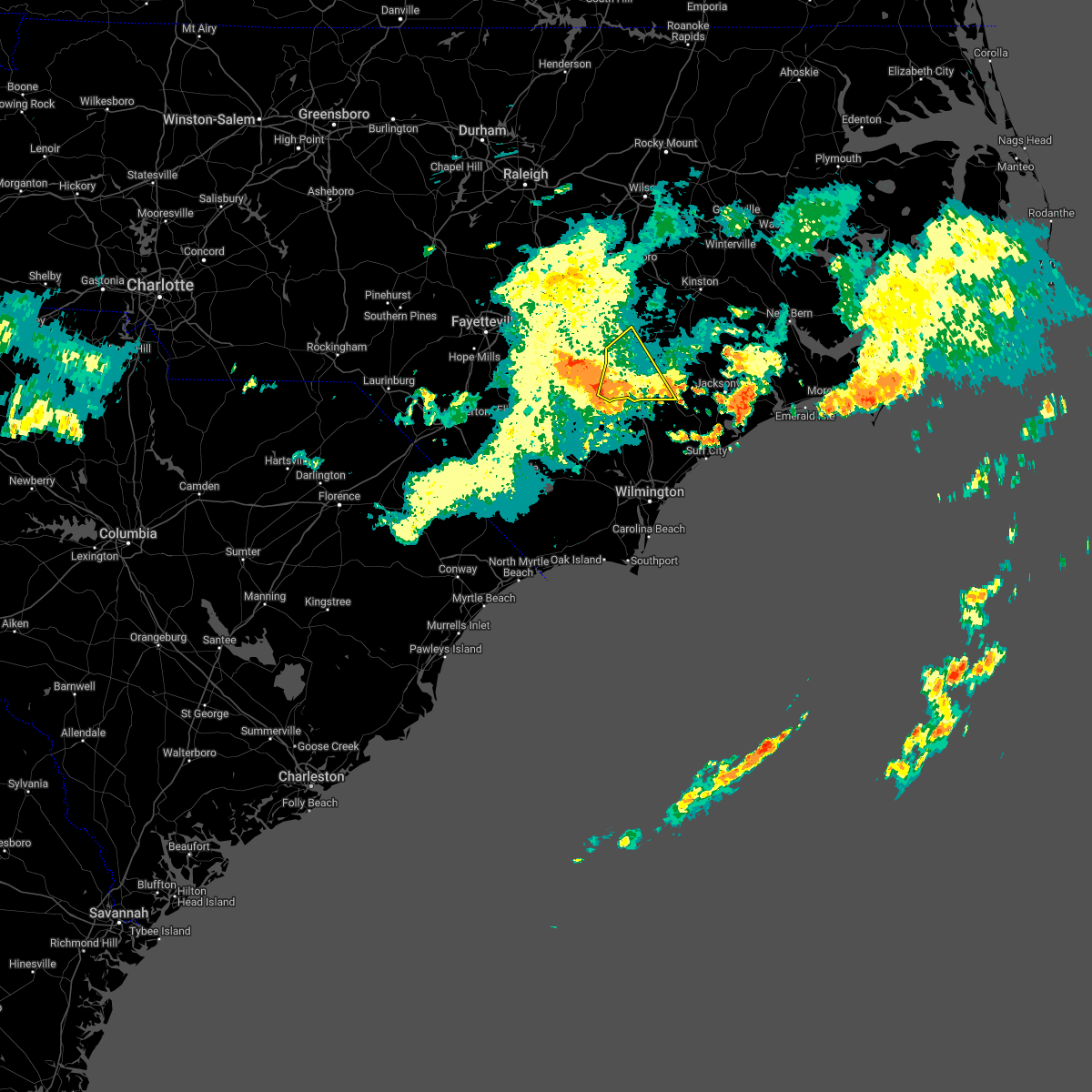 Interactive Hail Maps Hail Map for Teachey, NC