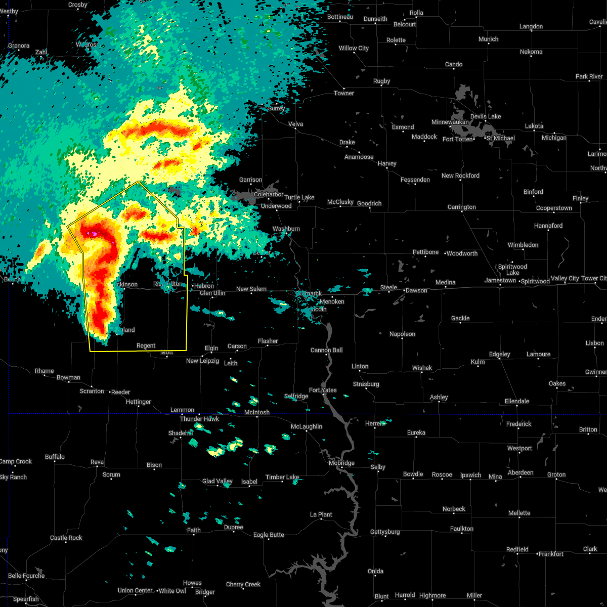 Interactive Hail Maps Hail Map for Dickinson, ND