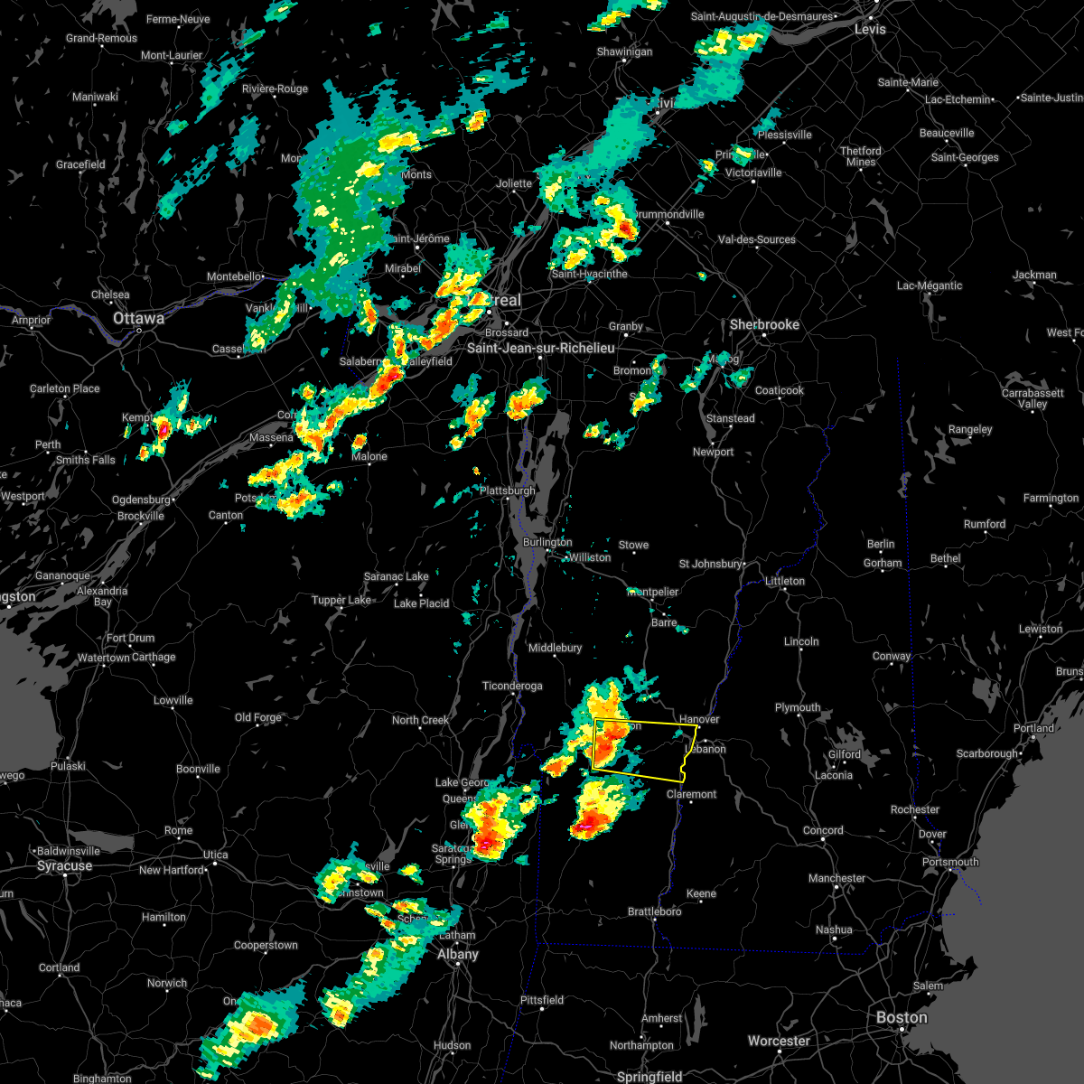 Interactive Hail Maps Hail Map for Woodstock, VT