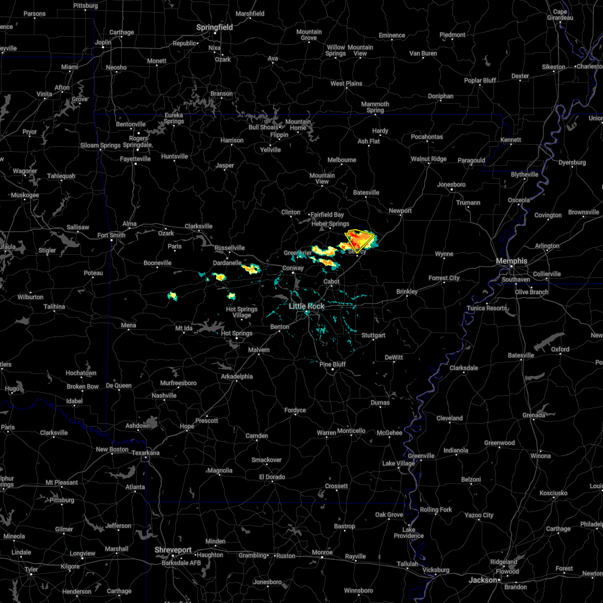Interactive Hail Maps Hail Map for Pangburn, AR