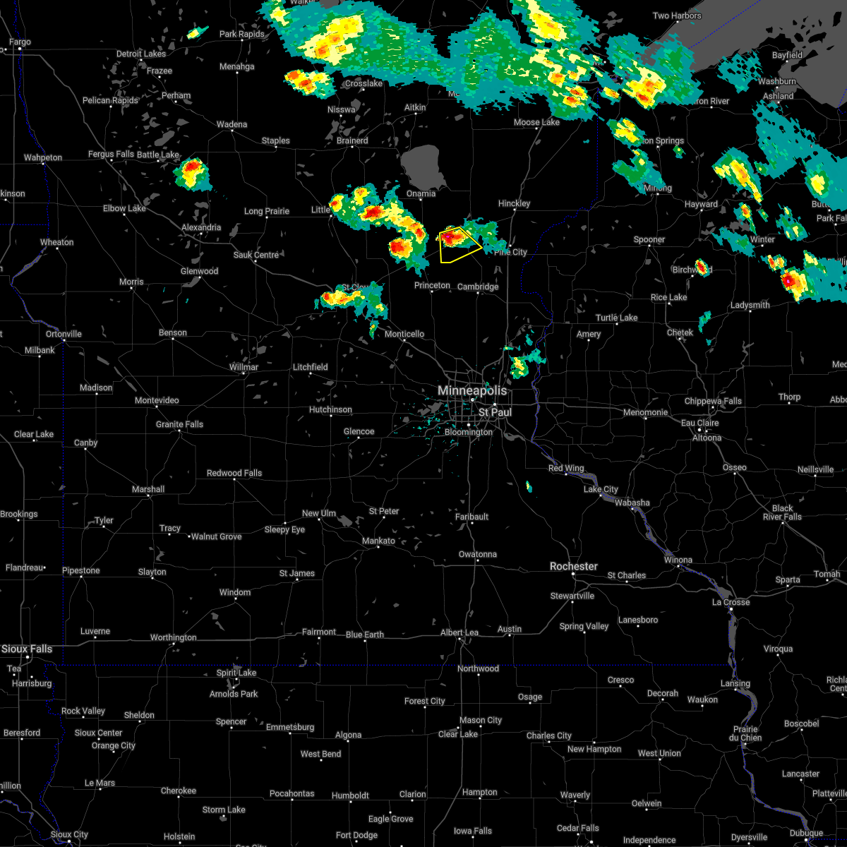 Interactive Hail Maps Hail Map for Ogilvie, MN