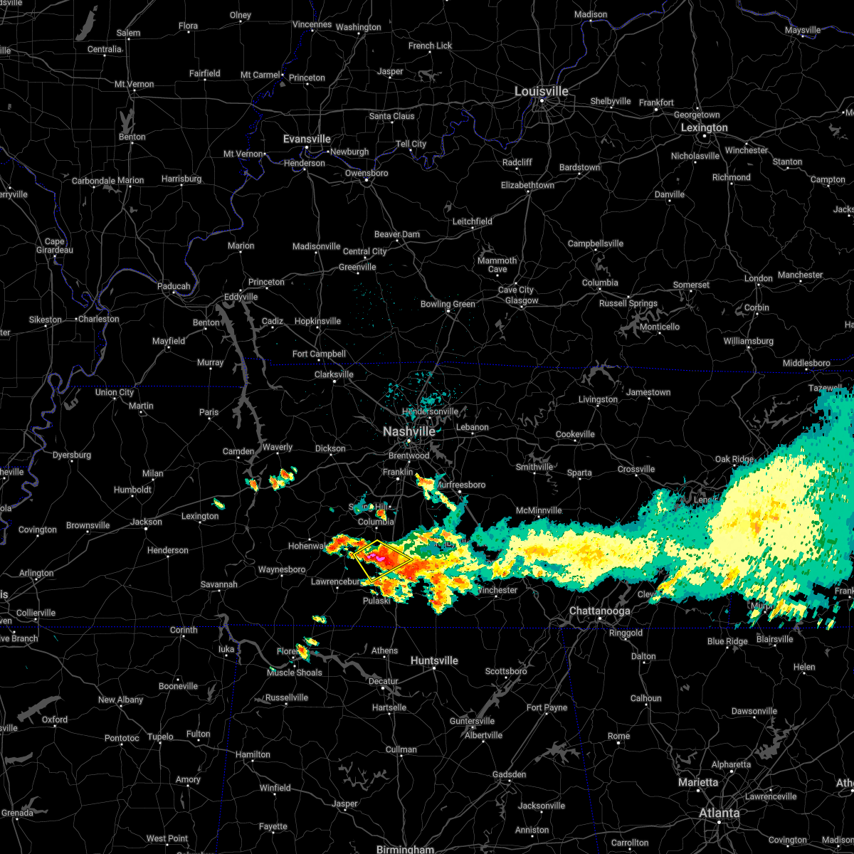 Interactive Hail Maps Hail Map for Lynnville, TN