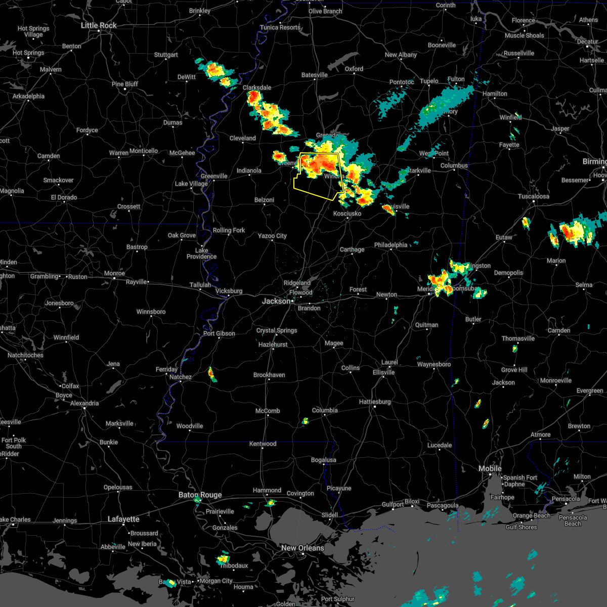 Interactive Hail Maps Hail Map for Vaiden, MS