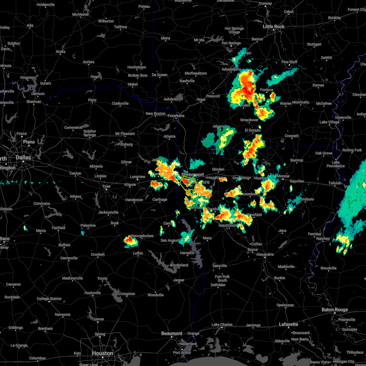 Interactive Hail Maps Hail Map for Shreveport, LA