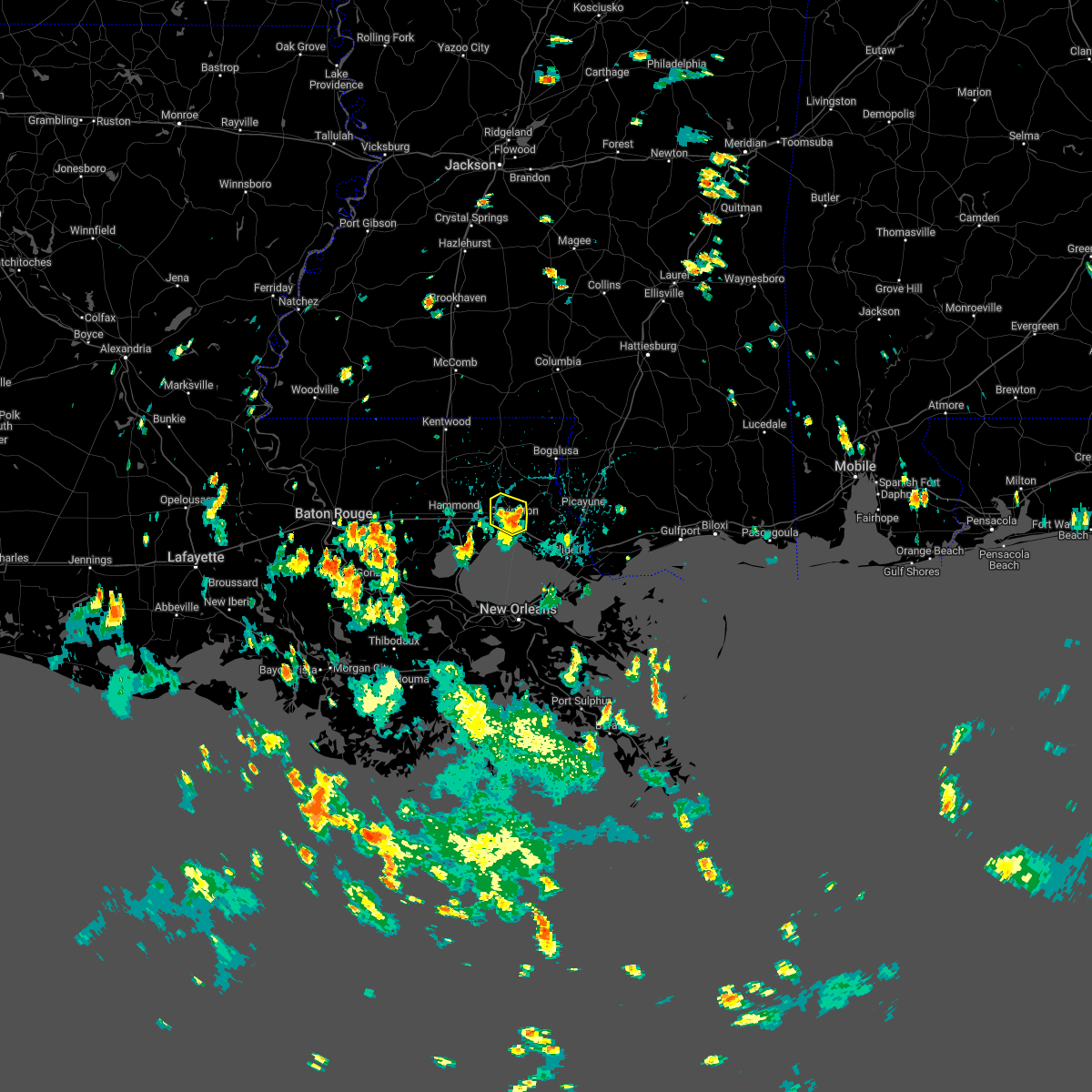 Interactive Hail Maps Hail Map for Mandeville, LA