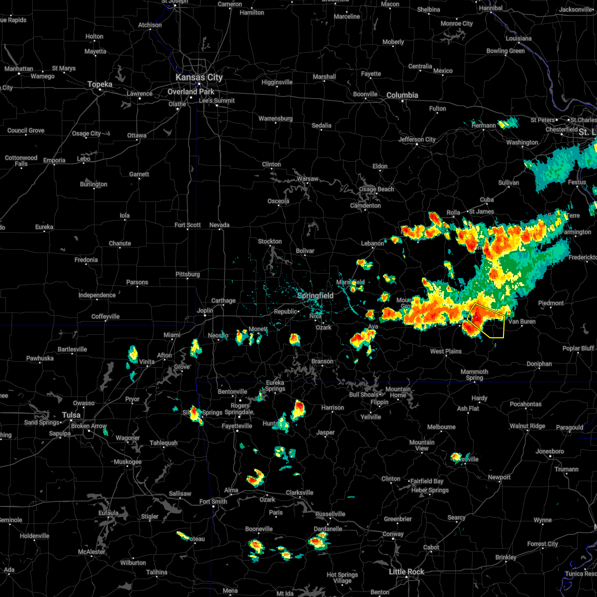 Interactive Hail Maps Hail Map for Winona, MO