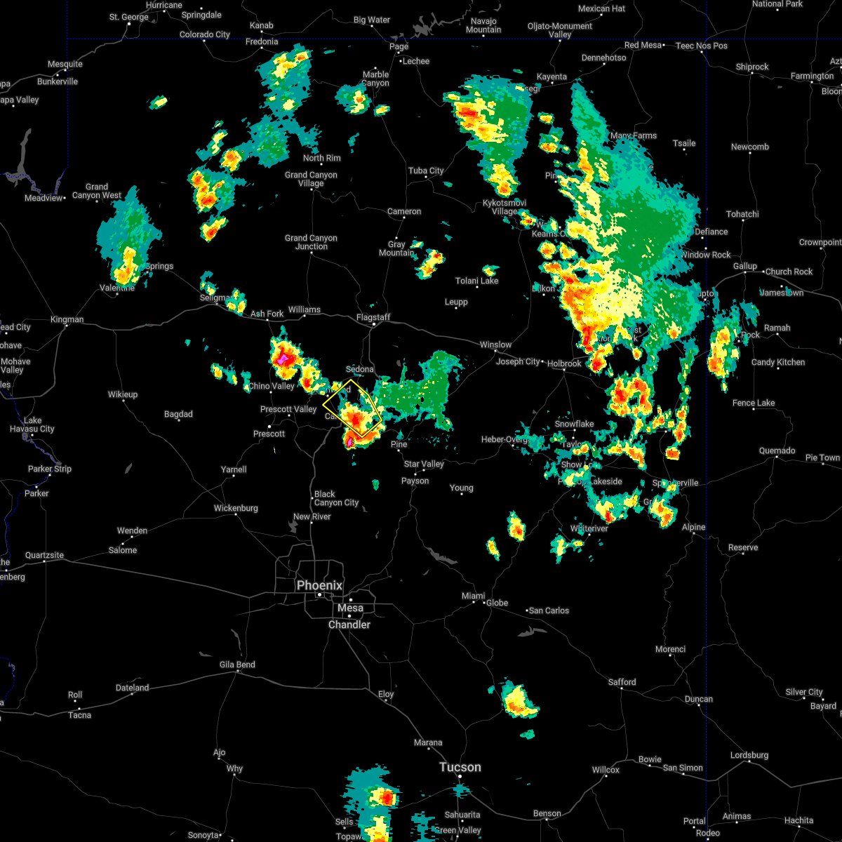 Interactive Hail Maps Hail Map for Cornville, AZ