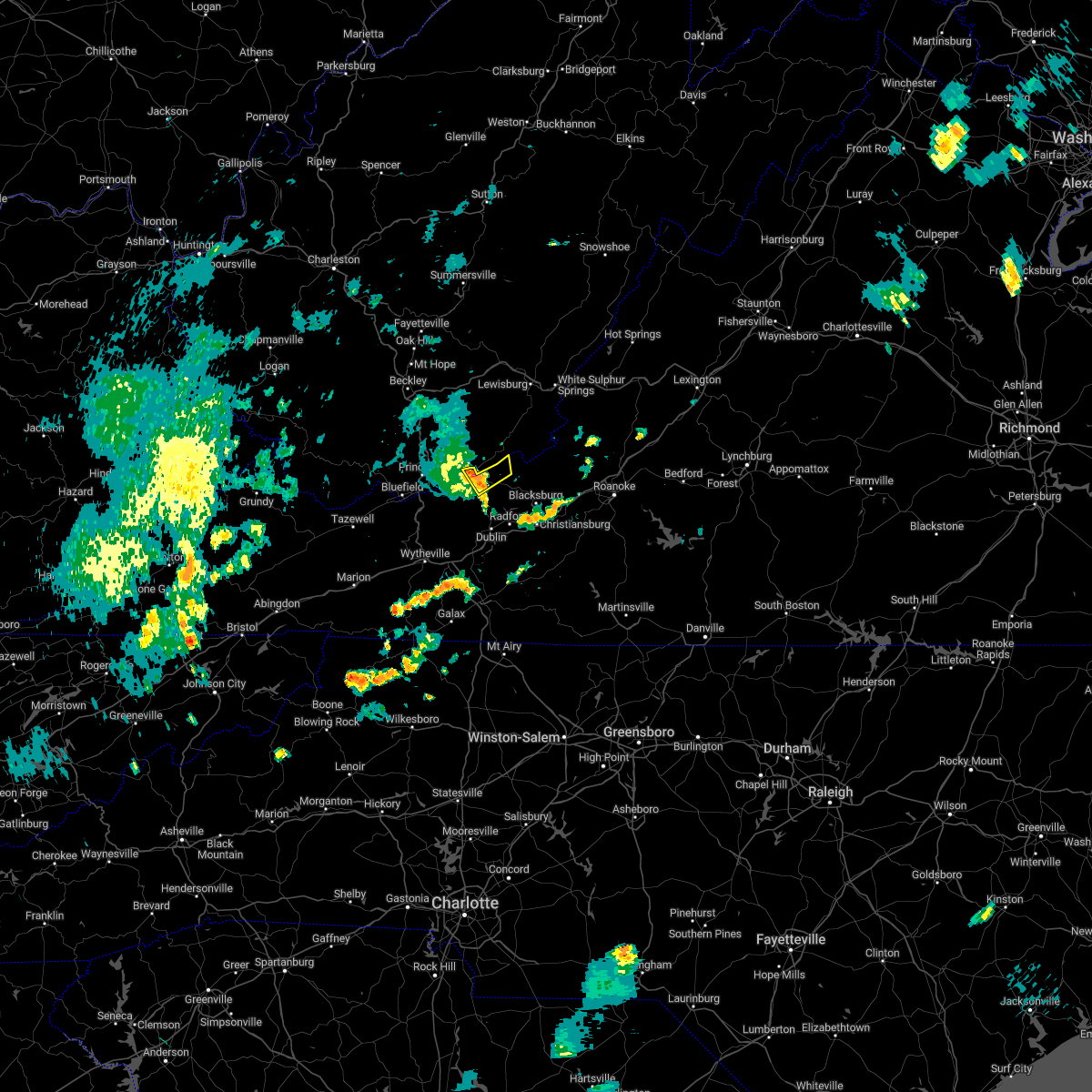 Interactive Hail Maps Hail Map for Glen Lyn, VA