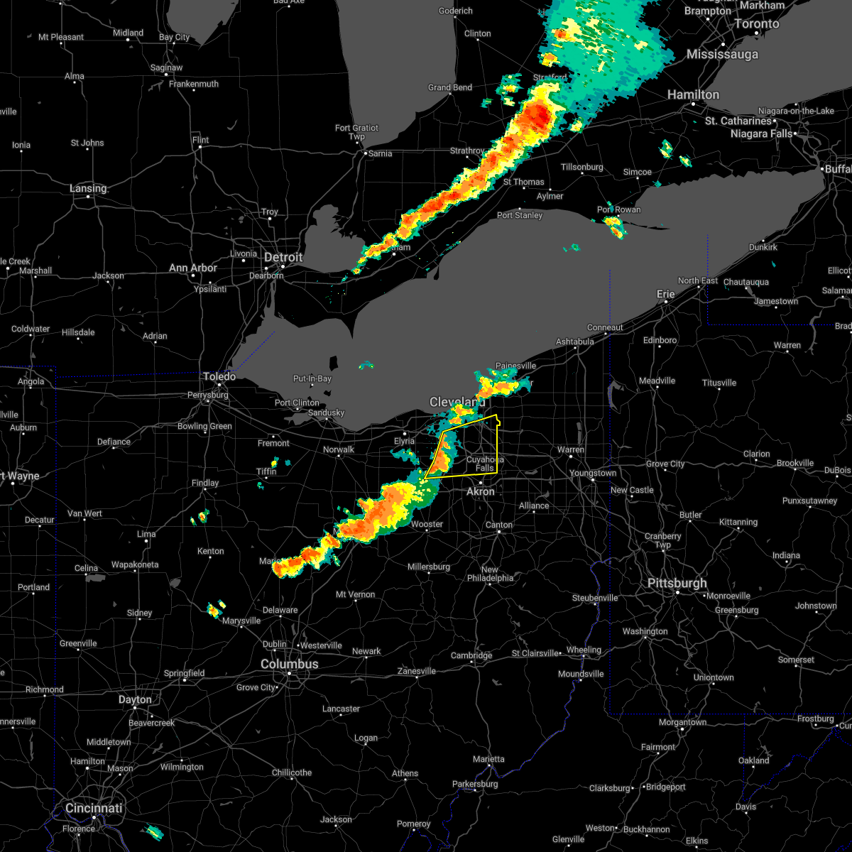Interactive Hail Maps Hail Map for Akron, OH