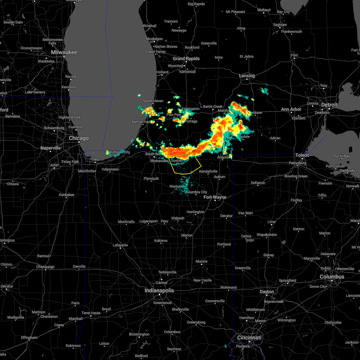 Interactive Hail Maps Hail Map for Shipshewana, IN