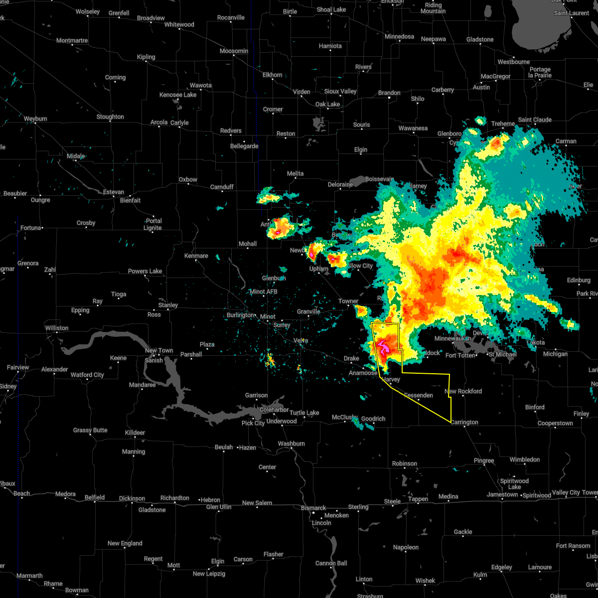 Interactive Hail Maps Hail Map for Harvey, ND