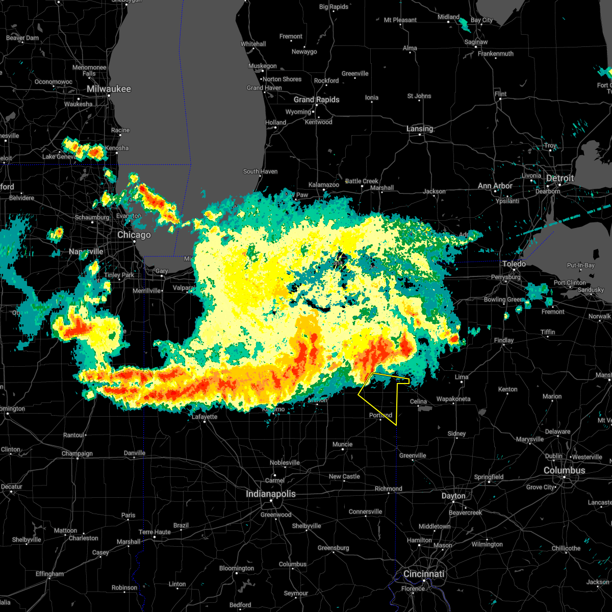 Interactive Hail Maps Hail Map for Bluffton, IN