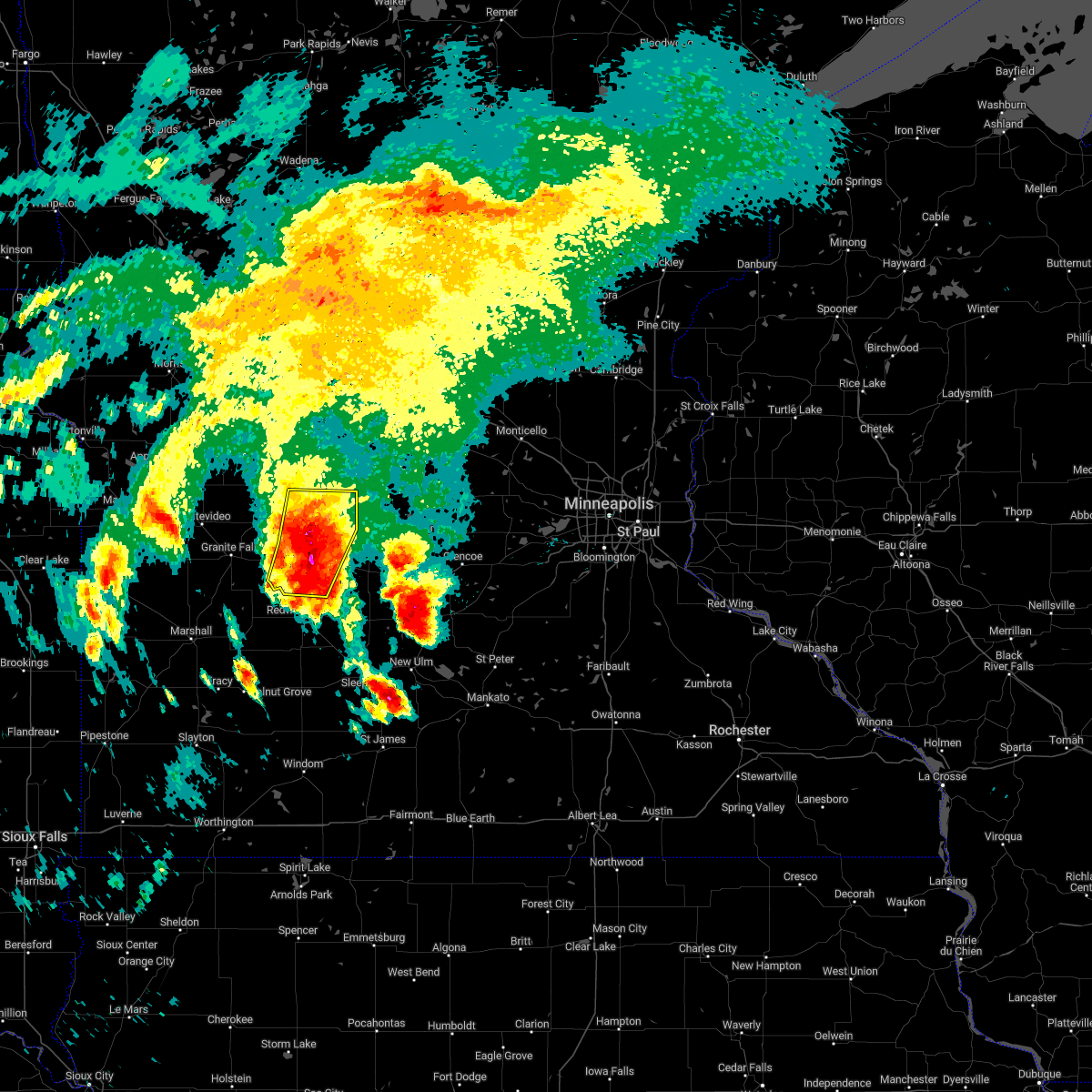 Interactive Hail Maps Hail Map for Bird Island, MN