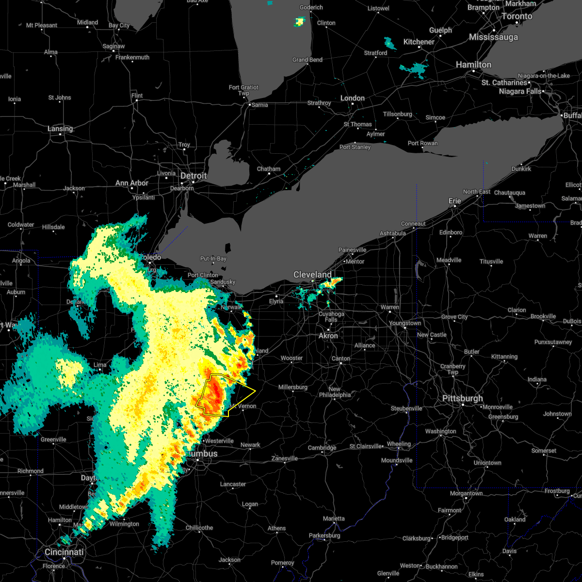 Interactive Hail Maps Hail Map for Cardington, OH